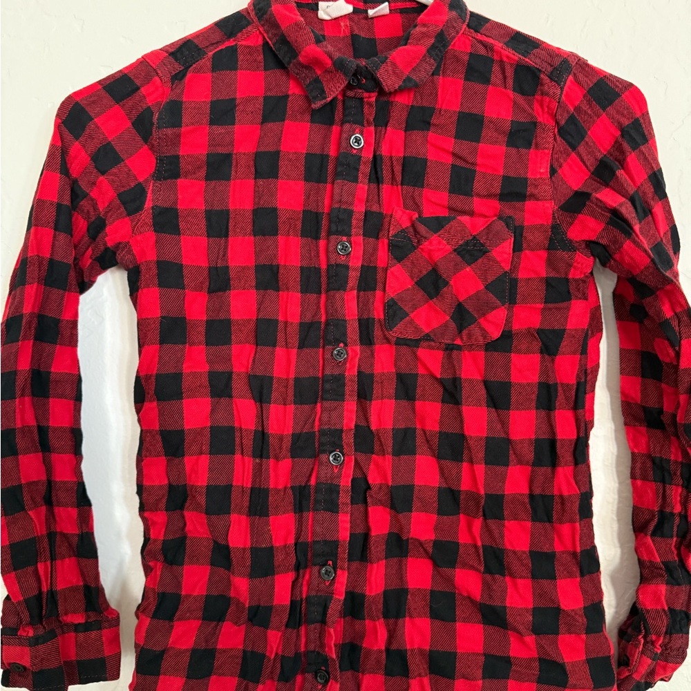 GAP Red and Black Checkered Shirt